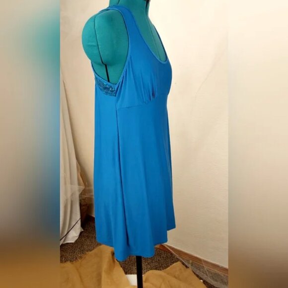 Secret Treasures mini teal nightgown, tank style - Picture 1 of 5